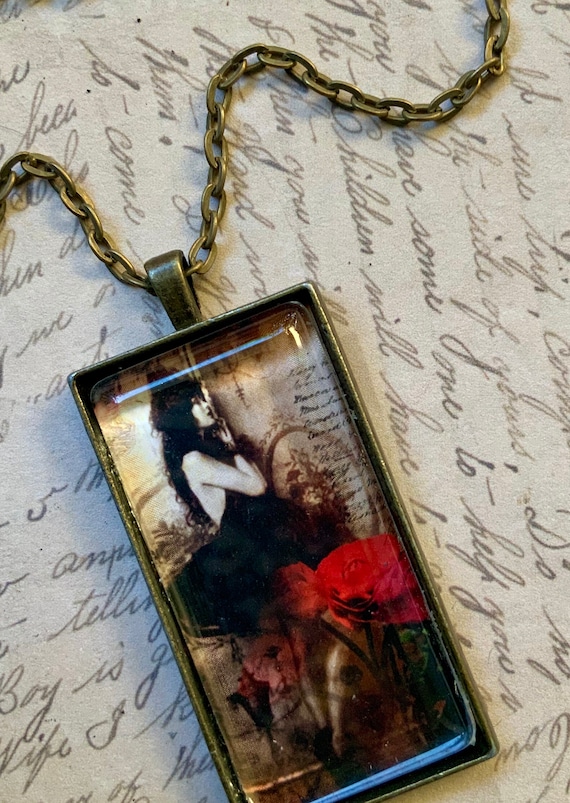 Seeking Solace Necklace Alteredhead Serenity Prayer Spiritual Gothic Jewelry ETSY  Surrender Recovery Jewelry Solitude Moody Jewelry Pendant