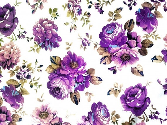 Digital Download Purple Floral Wallpaper - Etsy