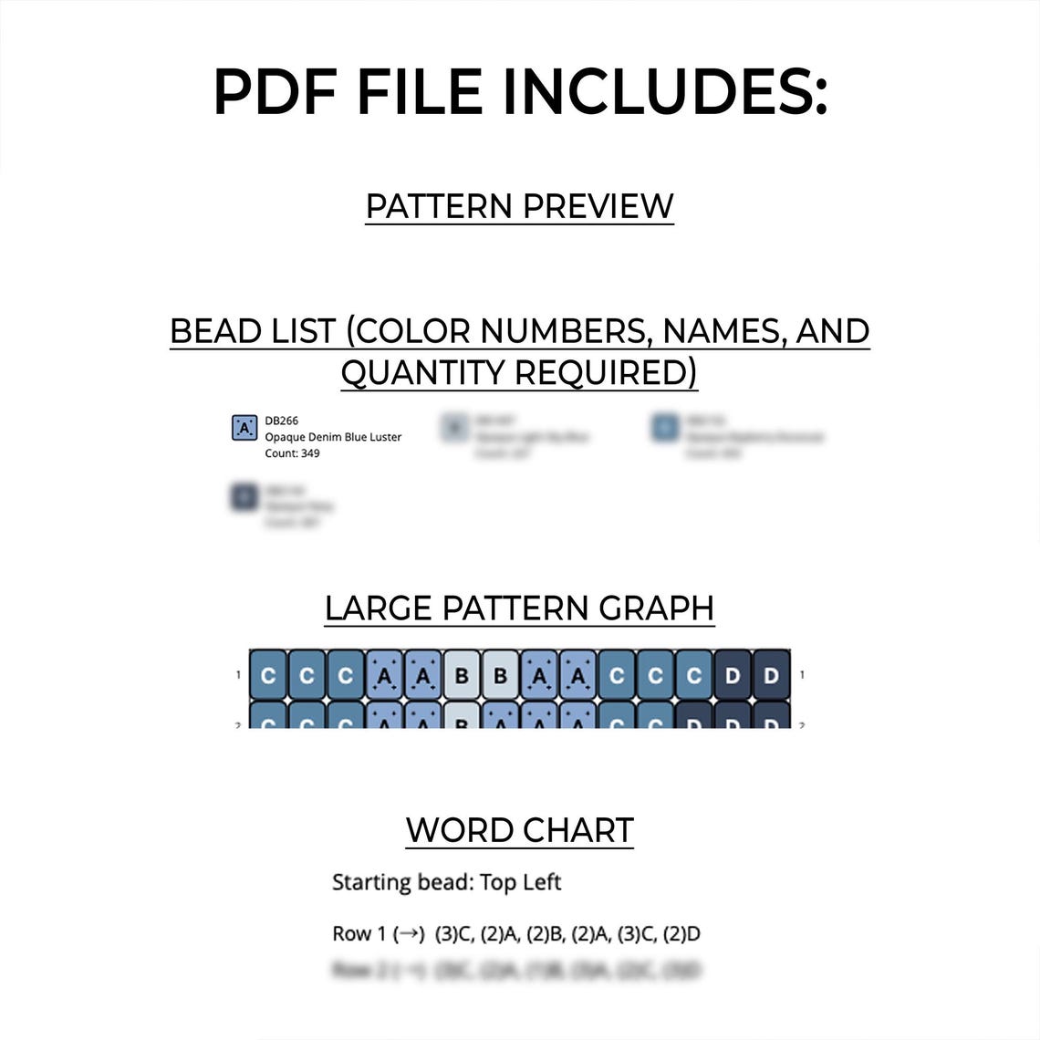 Bead List.pdf Miyuki Delica Bead Loom Bracelet Pattern, Black and Gold Elegant Design ...