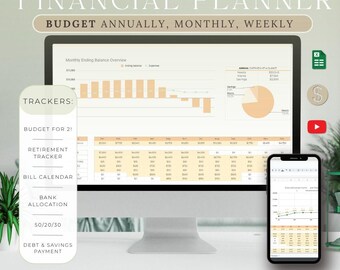 Google Sheets Financial Planner - Annual, Weekly Finance Tracker | Budget Sheet