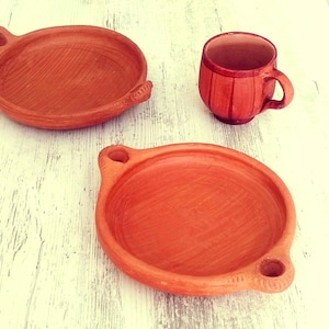 Handmade Moroccan Clay Tajine Set: Includes Cooking Pot and Mug