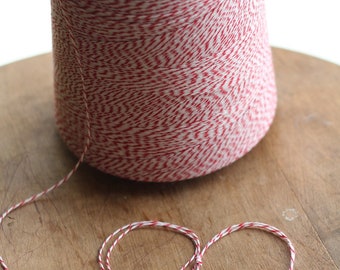 Large Spool  Red and White Baker's Twine - 3,400 Yards