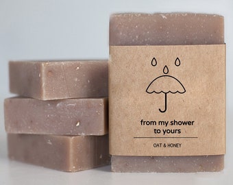 Mini faveurs de savon rustiques - cadeau de douche personnalisé, végétalien
