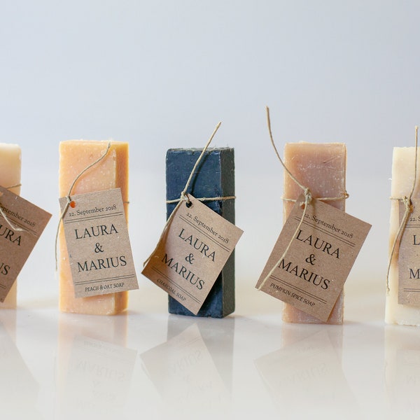 Personalized Soap Favors - 1 oz - Wedding Soap Favors | Shower Favors | Handmade Soap  | Unique Favor Ideas | Guest Soaps | Hotel Soap Bars