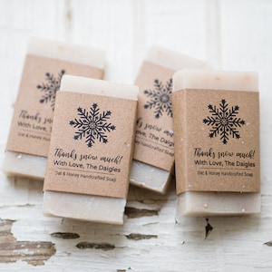 Personalized Holiday Soap - Favor & gift sizes - Wedding Favors - Christmas Party Favors - Handmade Soap - Mini Soap Bars - Hotel - Stocking