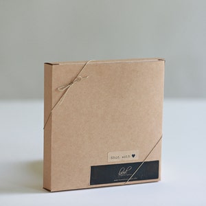 20 6 1/4 x 6 1/4 x 1 OR 6 x 6 x 1 1/2 inch Kraft Gift Boxes Print box, Presentation Box, Card & Stationary Box image 1