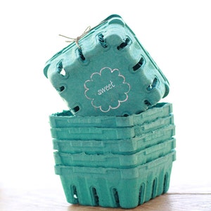 25 boîtes de 1 chope de petits fruits fabriquées à partir de pulpe recyclée - Parfaites pour un mariage au printemps ou en été