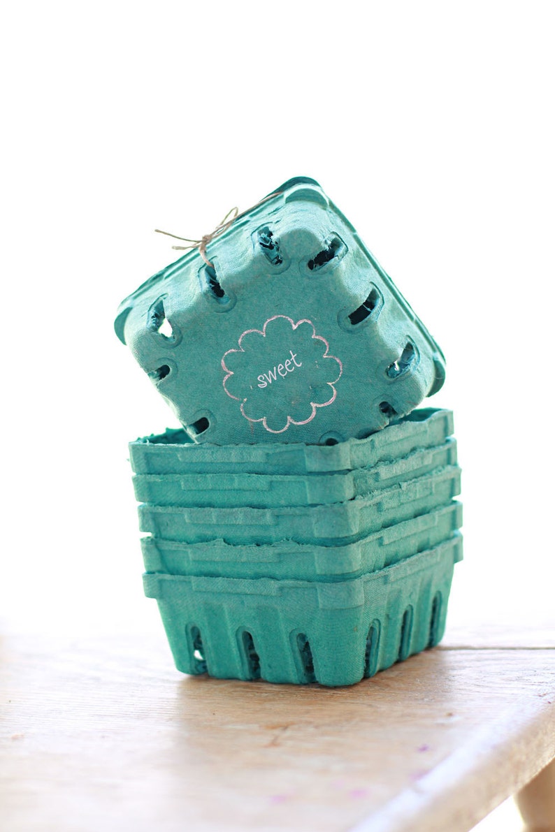 50 1 Pint Sized Berry Boxes made from Recycled Pulp image 1