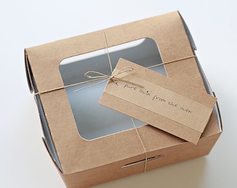 Kraft Compostable Bakery Boxes – Set of 50, Wedding Favor Boxes