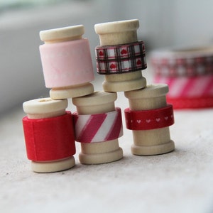 ITS ALL LOVE Japanese Washi Tape Assortment Valentine's Day Decorations, Decor, Party Favors, Pink and Red Wedding image 3