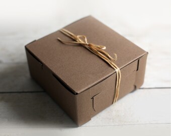 8 x 8 x 3 Kraft Cupcake or Gift Boxes set of 30