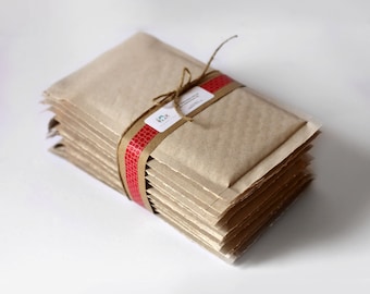 Brown Kraft Bubble Mailers- 8.5 x 11 in-  Set of 10  | Shipping Envelopes, Padded Mailer, Brown Envelope,  Bubble Wrap, Self Sealing