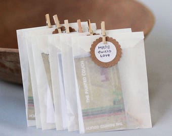 TEENY TINY- our smallest size- GLASSINE Bags- 2  x  3.5  Glassine Bags set of 300 || Wedding Favor Bags, Treat Bags, Jewelry Packaging