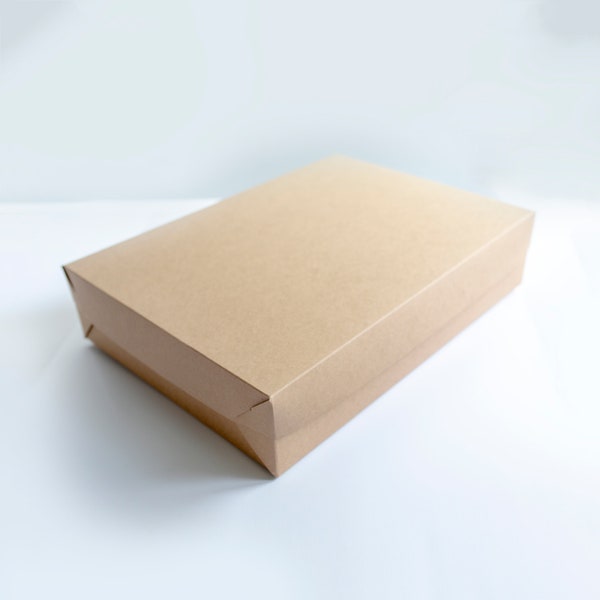 Set of 5- 19 x 14 x 4 EXTRA LARGE Kraft  Gift Box - 1 piece foldable box