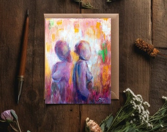 Inspirational Greeting Card, Woman Figure Painting, Empowerment, Mothers Day card, Birthday Card, Best Friends Card