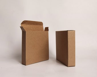 20- 4 1/2 x 1 7/8 x 4 1/2 inch Kraft Gift Boxes-  Cookie Box - Card Box - Print Box