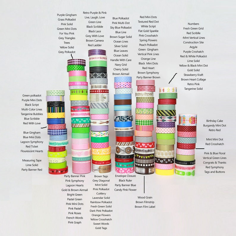 Washi Tape Trio Party Favors Set of 35