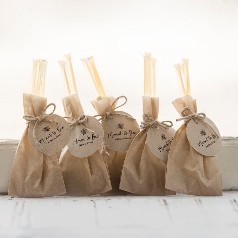 100 % Pure Honey Stick Favors Set of 12 for Weddings, Showers, Parties & More image 3