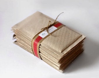 ON SALE Brown Kraft Bubble Mailers- 4.25 x 7 in- Set of 50 | Brown Bubble mailers / Shipping Envelopes / Shipping Materials / Kraft