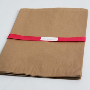 Kraft Paper Bags- XXL size  16" x 3-3/4 " x 24" Lot of 25   flat paper bags, merchandise bags, kraft paper favor bags, blank paper bags