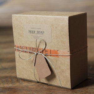 Caixa de presente Kraft - 3-3/4 x 1-9/16 x 3-3/4 Conjunto de 50 | Caixas marrons para lembrancinhas, lembrancinhas para casamento, caixas para sabonete, caixas para padaria, caixas para biscoitos, guloseimas