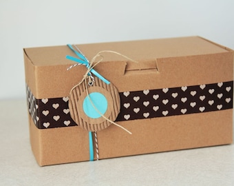 12- 8 x 4 x 4 inch Kraft Cupcake or Gift Boxes