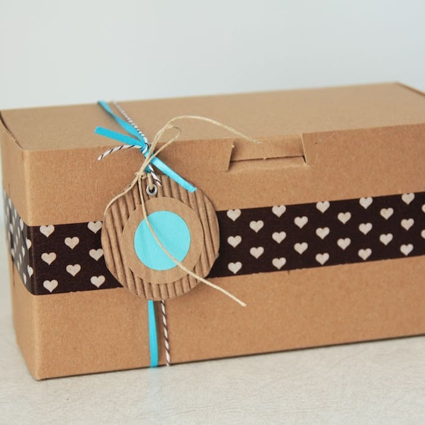 Cajas Kraft para Cupcakes (20 x 10 x 10 cm) - Juego de 12