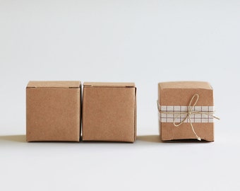 Our Teeny Tiniest Box- Kraft Natural Gift Box 1.5x 1.5 x 1.5  Lot of 50