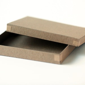 Boîtes de photographie Kraft recyclées pour tirages 8x10 - boîte mesure 8 1/4 x 10 1/4 x 7/8 -- Ensemble de 5