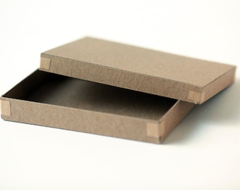 Recycled Kraft Photography Boxes for 8x10 prints-  box measures 8 1/4 x 10 1/4 x 7/8-- Set of 5