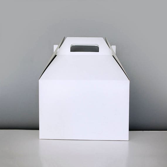 1 Sample box 9 x 6 x 6 Kraft Natural Gable Gift Box or White Gift Box