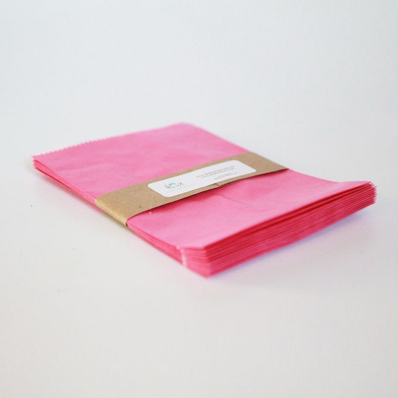 Lot of 12 Pink glassinelined MERCHANDISE BAGS 43/4 X 63/4 Etsy