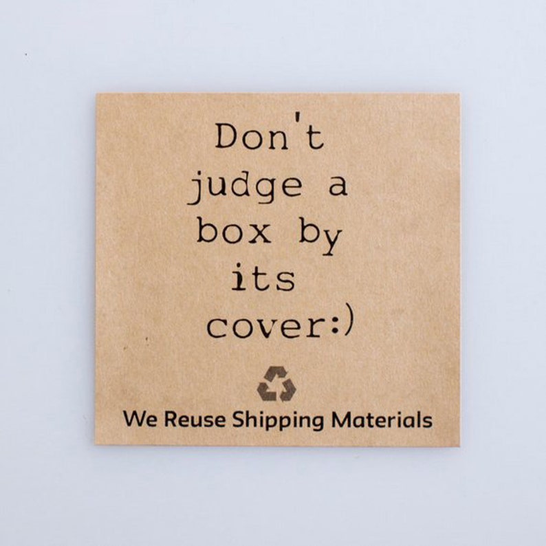 Recycled Packaging Stickers | Kraft Paper, Reuse Shipping Materials image 2