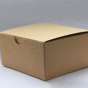 Set of 25- 5x5x3 inch Kraft Gift Boxes - Paper Boxes, Wedding Favor Boxes, Kraft Gift Boxes, Brown Box, Party Favor Boxes, Valentine Boxes