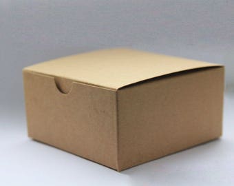 Set von 40- 15x15x3 Zoll Kraft-Geschenkboxen - Papierboxen, Hochzeitsbevorzugungsboxen, Kraft-Geschenkboxen, braune Box, Gastgeschenkeboxen, Valentine-Boxen
