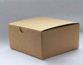 Kraft Gift Boxes - 5x5x3 Inch, Set of 40, Wedding & Party Favors