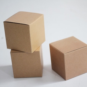 Kraft Geschenkschachteln 10 x 10 x 10 cm - 10er Set