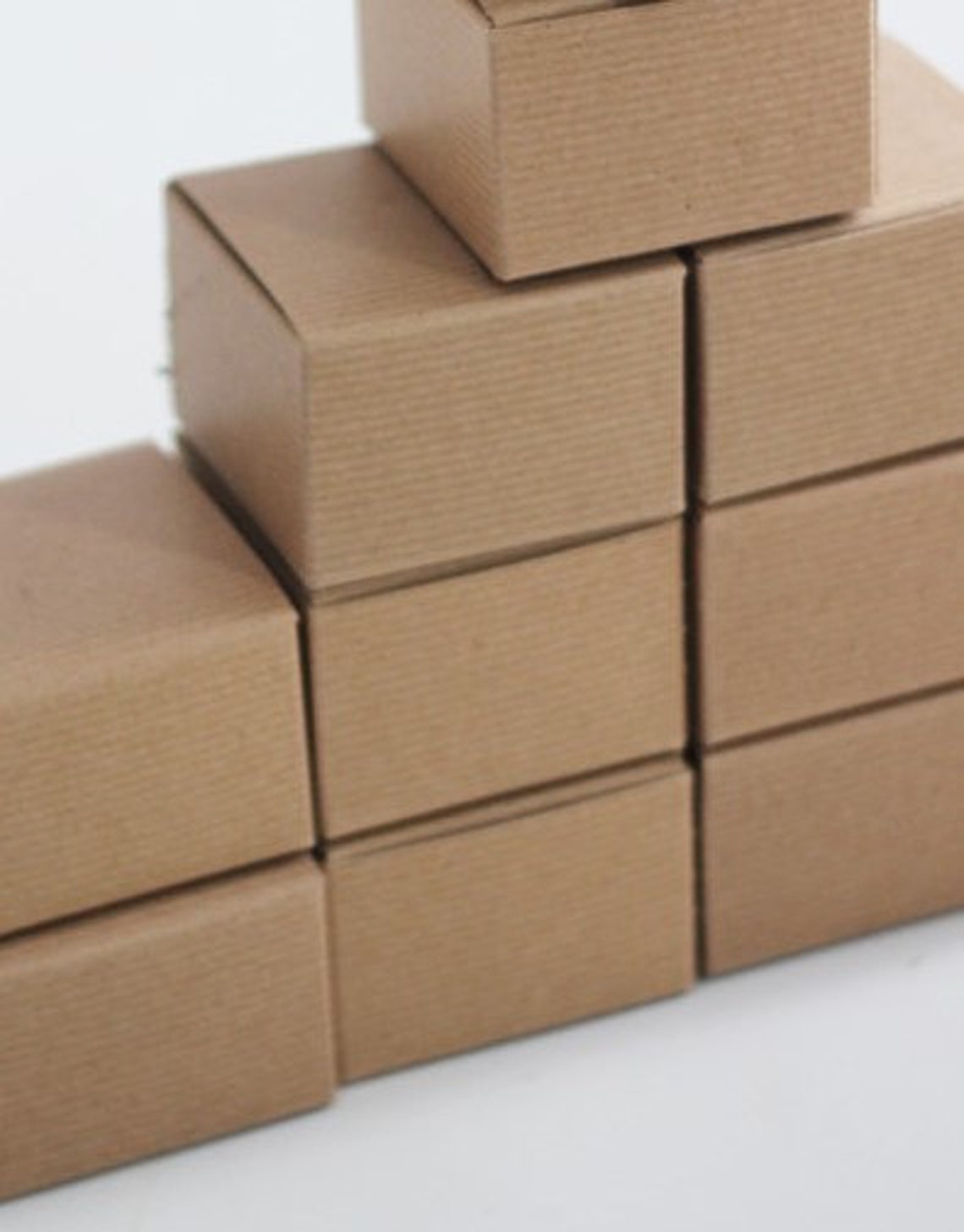 Kraft Brown Gift Boxes Set of 10 4 X 4 X 2 Inches With Tuck Etsy Canada