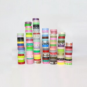 Japanese Washi Tape 30ft get up to 15 Rolls on wooden spools Grab Bag Suprize Bag image 5