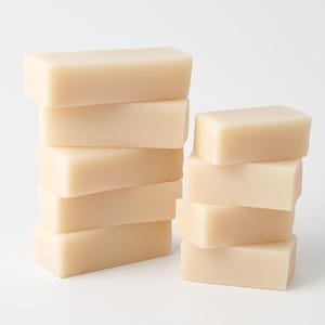 UNSCENTED, unwrapped pure handcrafted soap - Set of 10 bars - Favor Size soap, hotel soap bars