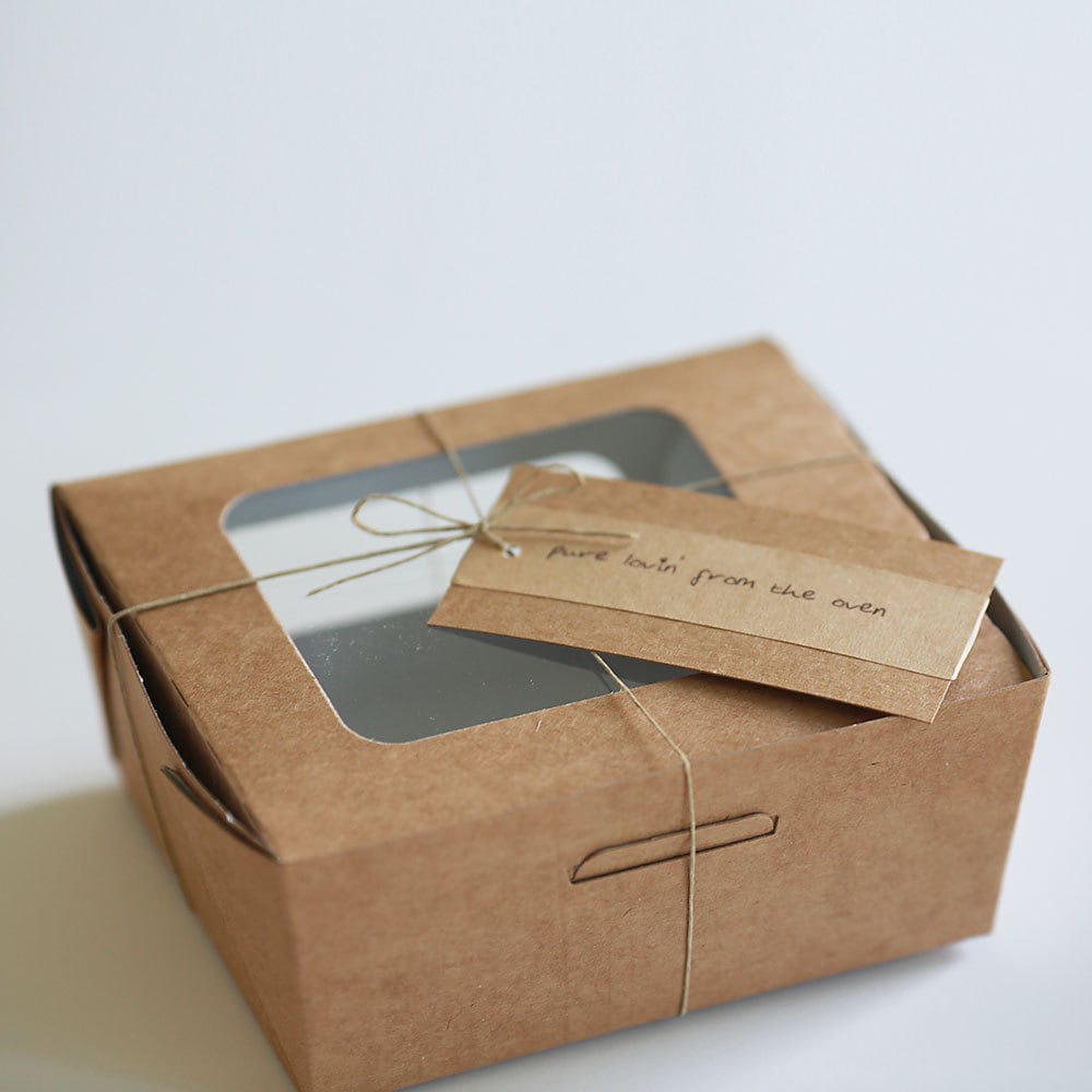 6 Kraft Compostable Salad Boxes Wedding Pie Boxes, Cake Boxes, Take