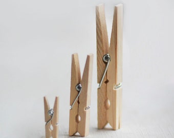 natural clothespin craft boutique wooden pins