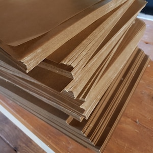 Kraft Wachspapier Blätter - 12 x 12 "- Set mit 20 Blatt - Verwenden Sie flach oder geknittert für eine schöne Textur