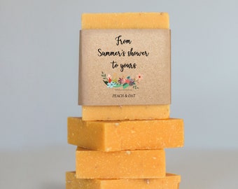Soap Favors  1 oz  - From My Shower To Yours - Bridal Shower Favors - Baby Shower Guest soap, Peach, Oat & Honey, Beer, Lavender, Peppermint