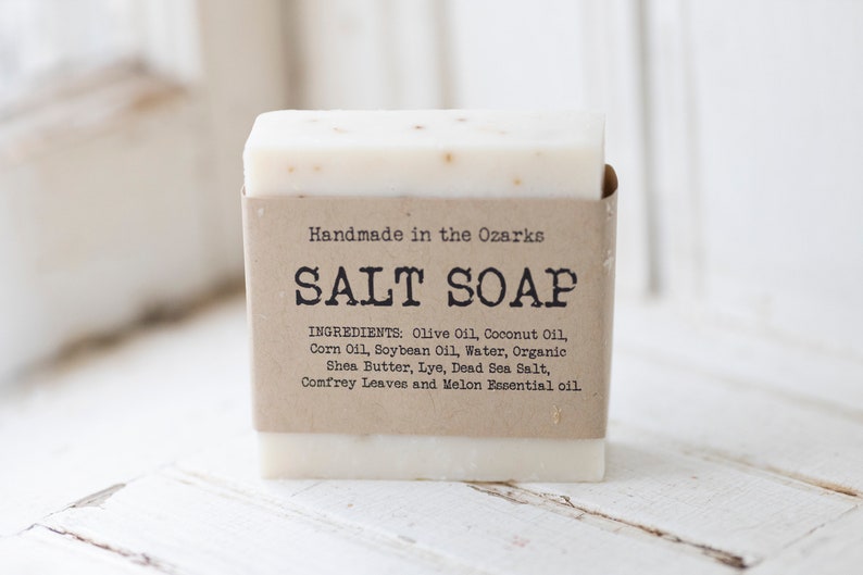 SALT SOAP bar Made In The OZARKS Salt Life, Sea Salt Soap Bar, Detoxifying Soap, Detox Soap, Rustic Gift, Man Gift zdjęcie 1