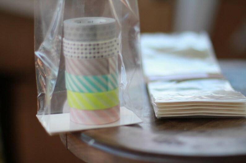 Set of 10 COMPOSTABLE CLEAR Bags 31/2x21/4x103/4 With Hard Etsy