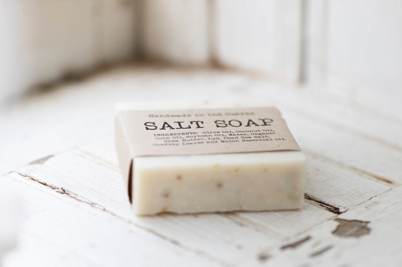 SALT SOAP bar Made In The OZARKS Salt Life, Sea Salt Soap Bar, Detoxifying Soap, Detox Soap, Rustic Gift, Man Gift zdjęcie 2