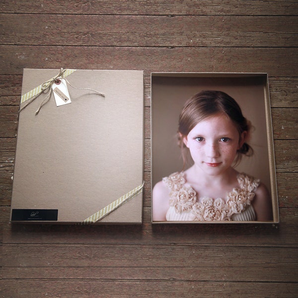 11 1/4 x 14 1/4 x 7/8 inch Photo Boxes - Recycled Kraft Photography Boxes for 11x14 prints- -- Set of 20