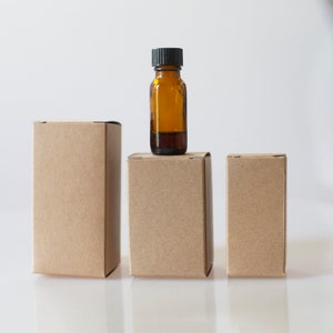Set of 25-  Kraft Boxes - Various sizes - For lotion, spray bottles, essential oils, cosmetics, perfume