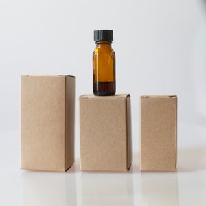 Set of 50 -  Kraft Boxes - Various sizes - For lotion, spray bottles, essential oils, cosmetics, perfume